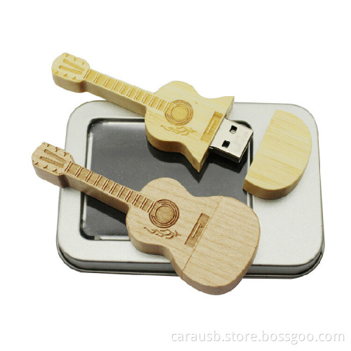 CaraUSB Custom wood guitar usb flash disk custom 8GB USB bamboo maple walnut violin music industry gift